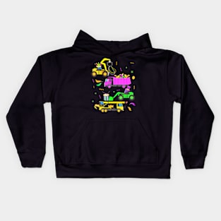 Construction Vehicle Mardi Gras For Toddler Boys Kids Youth Kids Hoodie